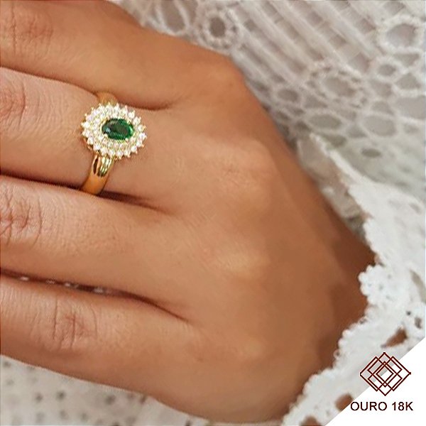 Anel Formatura Ensino Médio Ouro 18k - Sem emblema