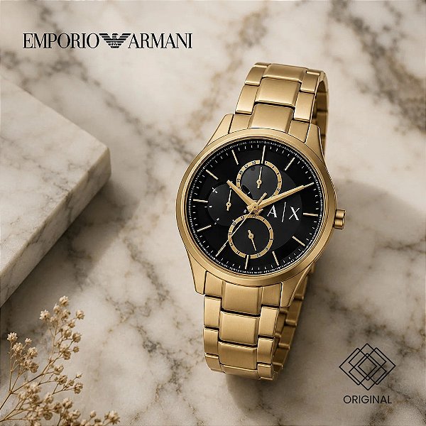 Relógio Armani Exchange Masculino Dourado Ax1875b1 P1kx