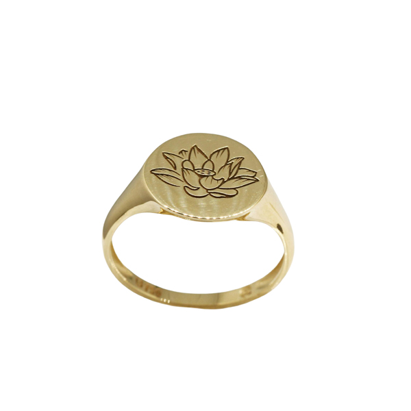 Anel Dedinho Flor Ouro 18k