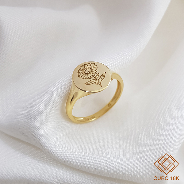 Anel Dedinho Ouro 18k