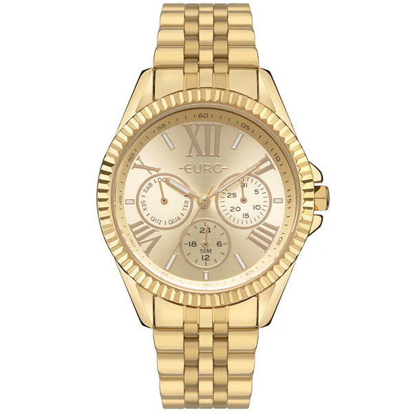 Relógio Euro Feminino Multiglow Dourado Ey6p29aiv/4d