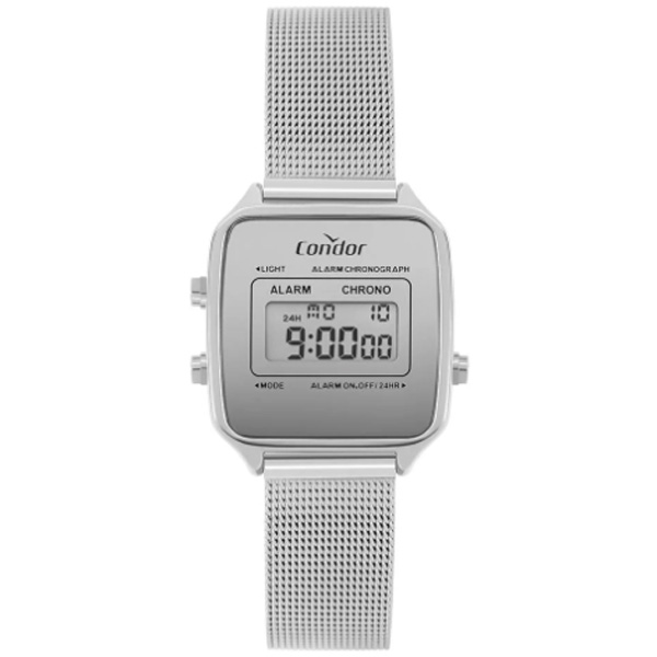 Relógio Condor Digital Feminino Prata Cojhs512bad/4k