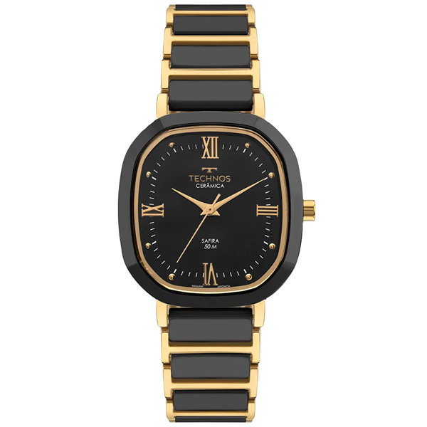 Relógio Technos Feminino Ceramic Sapphire Dourado 2035ndv/1p