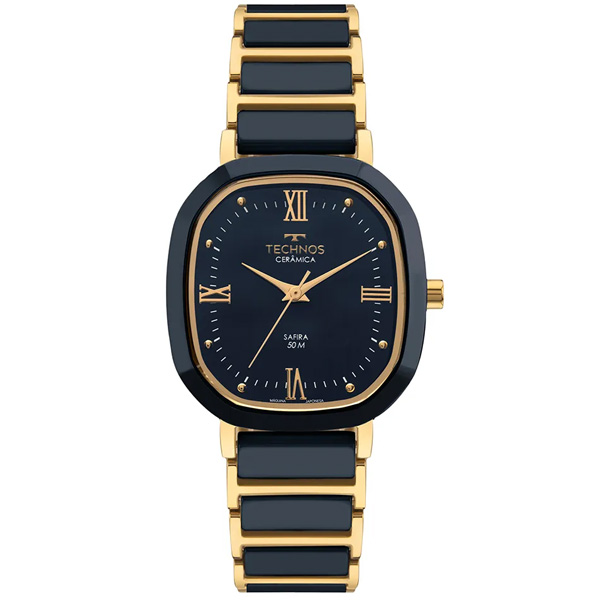 Relógio Technos Feminino Ceramic Sapphire Dourado 2035ndx/1a