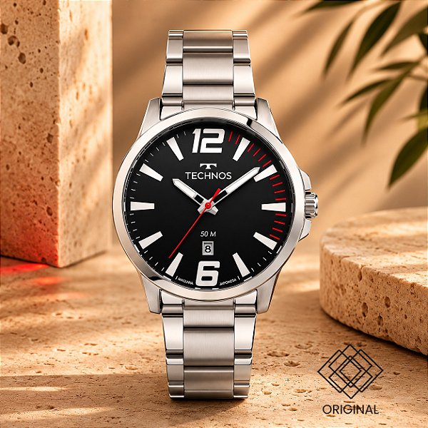 Relógio Technos Masculino Racer Basico Prata 2115ucn/1p