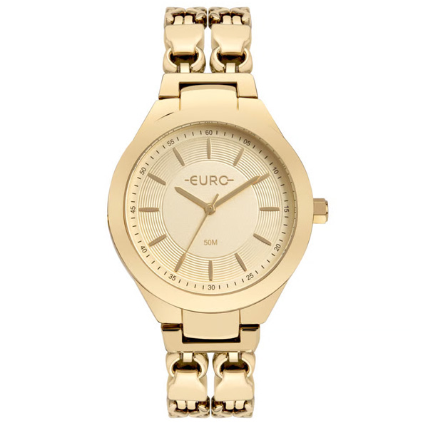 Relógio Euro Feminino Chains Dourado Eu2035yun/4d