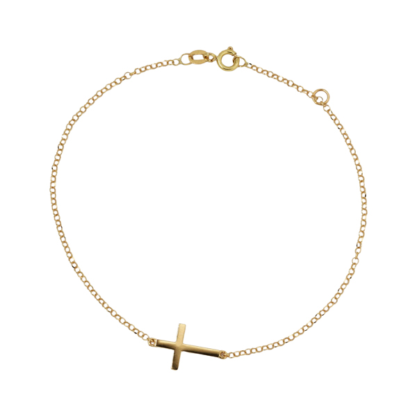 Pulseira Cruz Ouro 18k