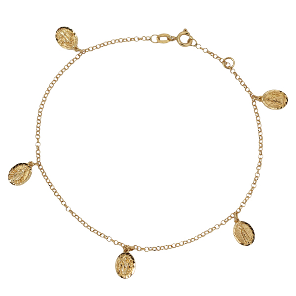 Pulseira Medalhas Ouro 18k
