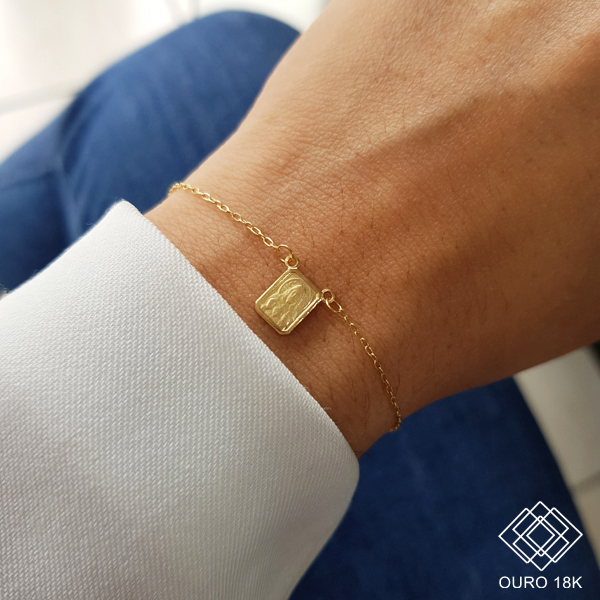 Pulseira Escapulário Ouro 18k