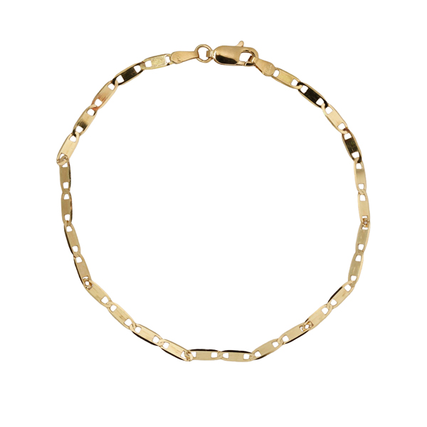Pulseira Malha Piastrine Ouro 18k