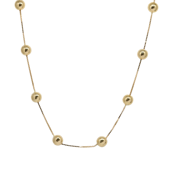 Gargantilha Esferas Ouro 18k - 45CM