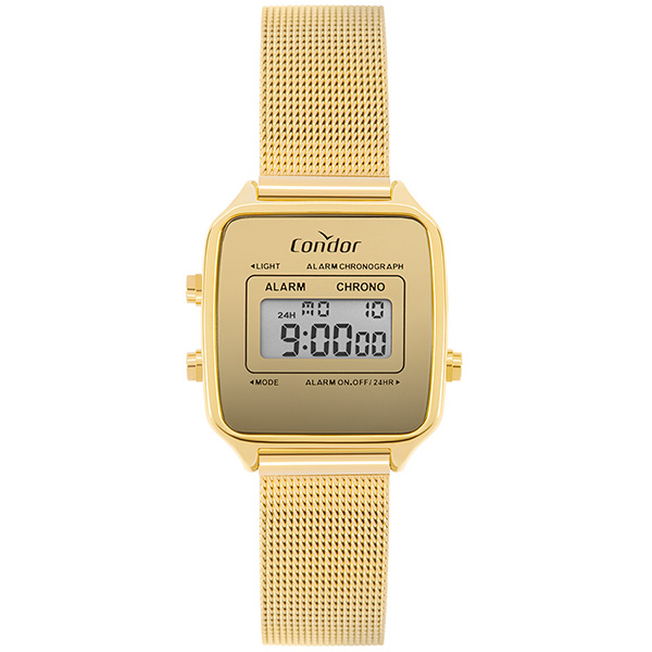 Relógio Condor Digital Feminino Dourado Cojhs512baf/4d