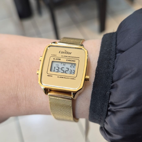Relógio Condor Digital Feminino Dourado Cojhs512baf/4d