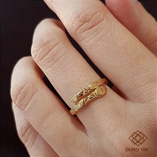 Anel Cobra Ouro 18k