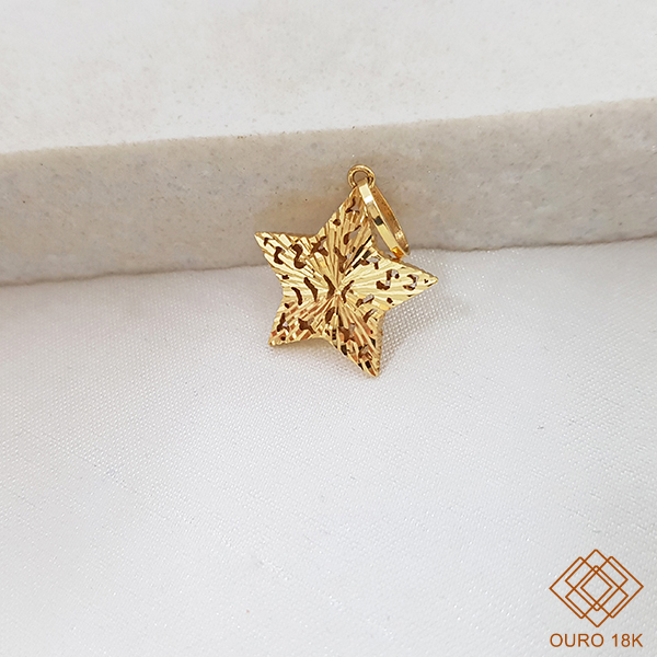 Pingente Estrela Ouro 18k