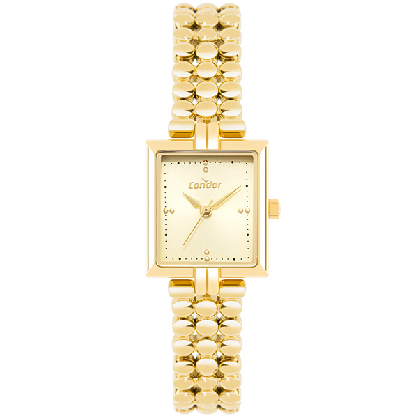 Relógio Condor Quadrado Dourado Co2035nuu/5x