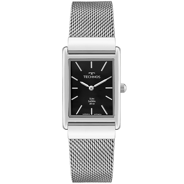 Relógio Technos Slim Prata Vidro Safira - Gl22ao/1p