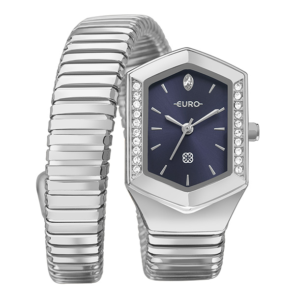 Relógio Euro Prata Serpente Eu2035zan/5a