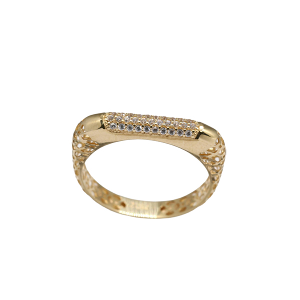 Anel Filigrana Ouro 18k com Zircônias