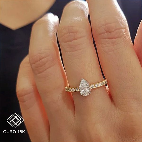 Anel Solitário Ouro 18k Diamante Laboratório 2,10 Quilates