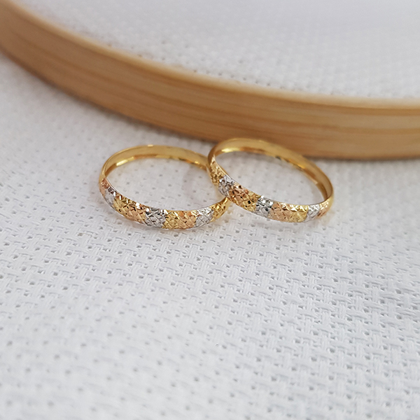 Anel Aparador 3 Tons Ouro 18k