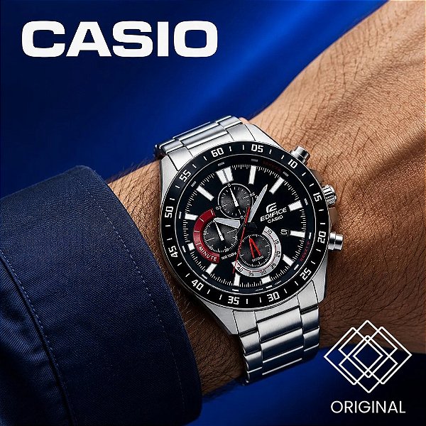 Relógio Casio Edifice Masculino Prata Efv-620d-1a4vudf
