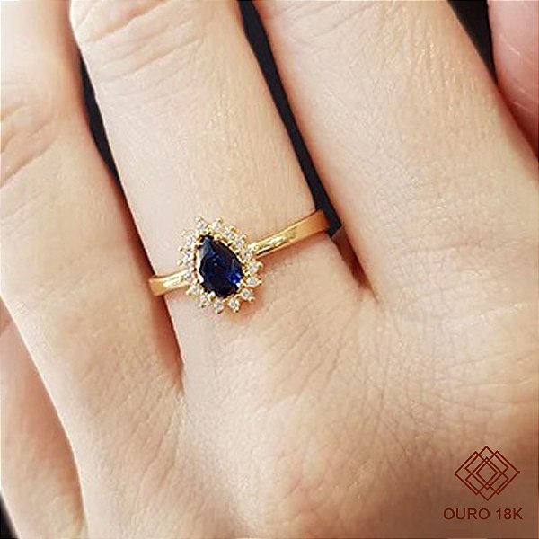 Anel Formatura Marketing Ouro 18k Feminino - Sem emblema