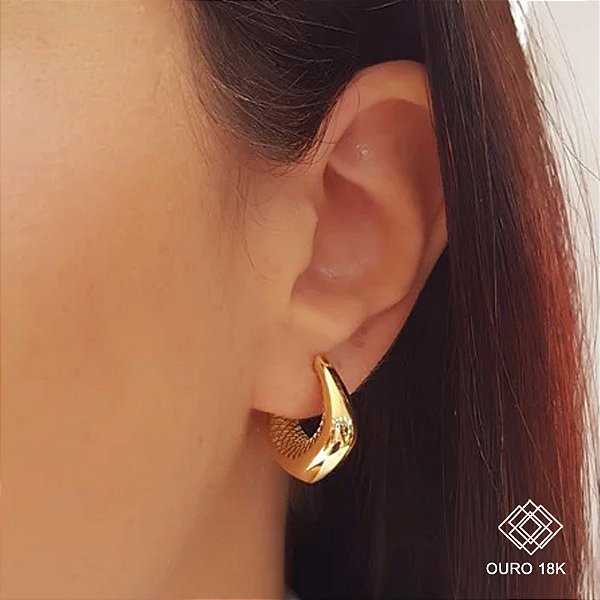 Brinco Argola Filigrana Ouro 18k
