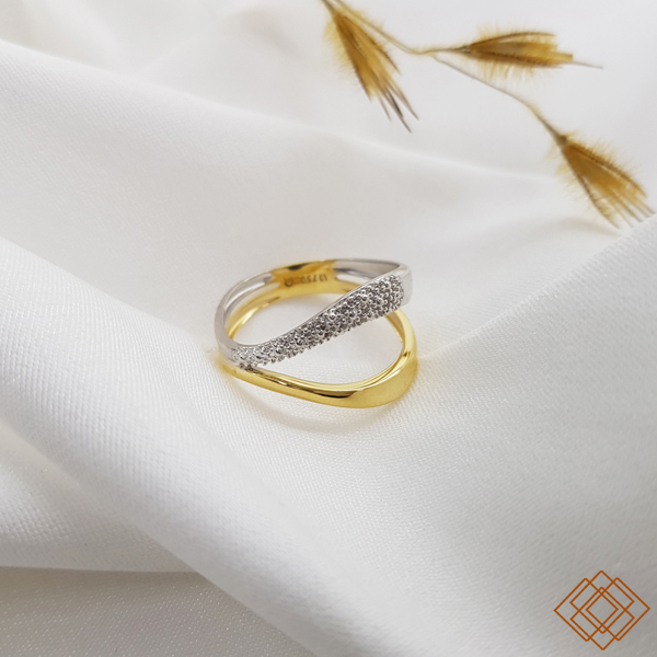 Anel Bold Duo Ouro 18k