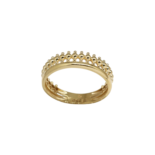 Anel Duo Esferas Ouro 18k
