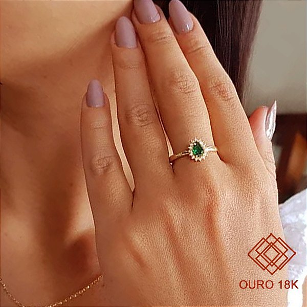 Anel Formatura Magistério Ouro 18k Feminino - Sem emblema