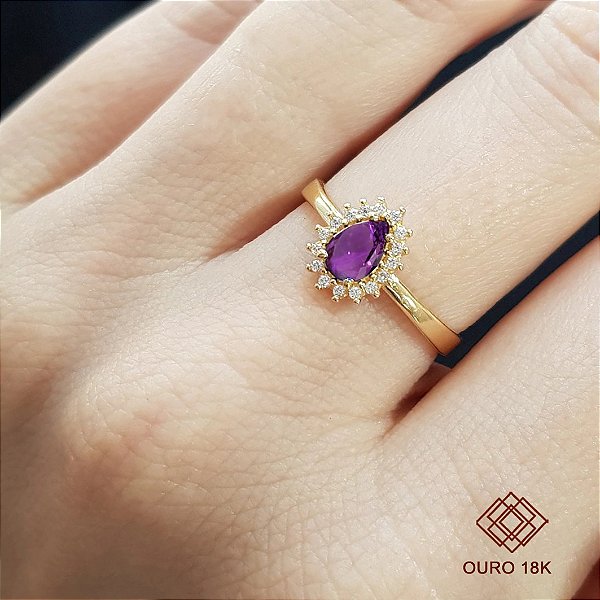 Anel Formatura História Ouro 18k Feminino - Sem emblema