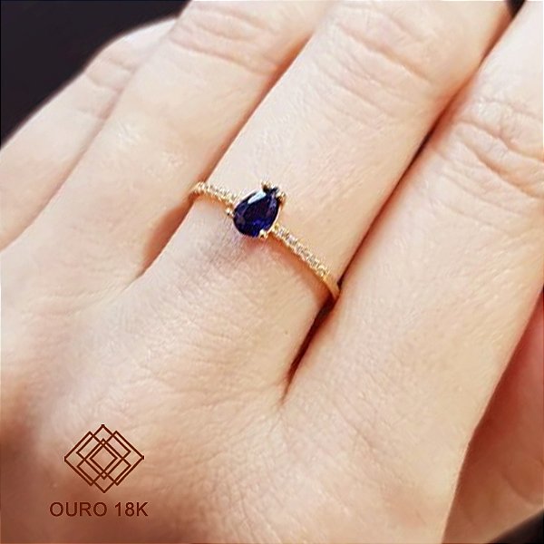 Anel Formatura Marketing Ouro 18k Feminino - Sem emblema