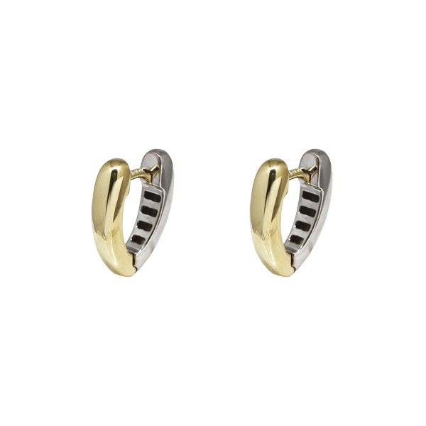 Brinco Argola em formaV Duality Ouro 18k