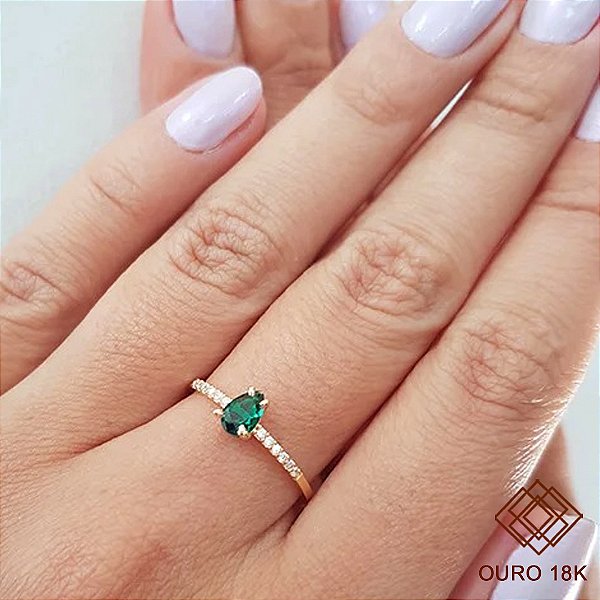 Anel Formatura Biomedicina Ouro 18k Feminino - Sem emblema