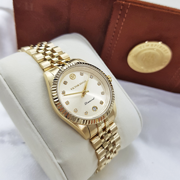 Relógio Victor Hugo Diamond Sapphire Crystal VFGSS1002 C1KX