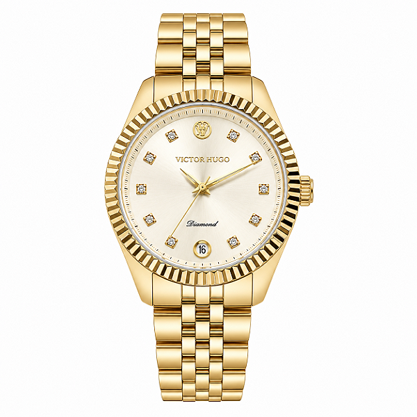 Relógio Victor Hugo Diamond Sapphire Crystal VFGSS1001 C1KX