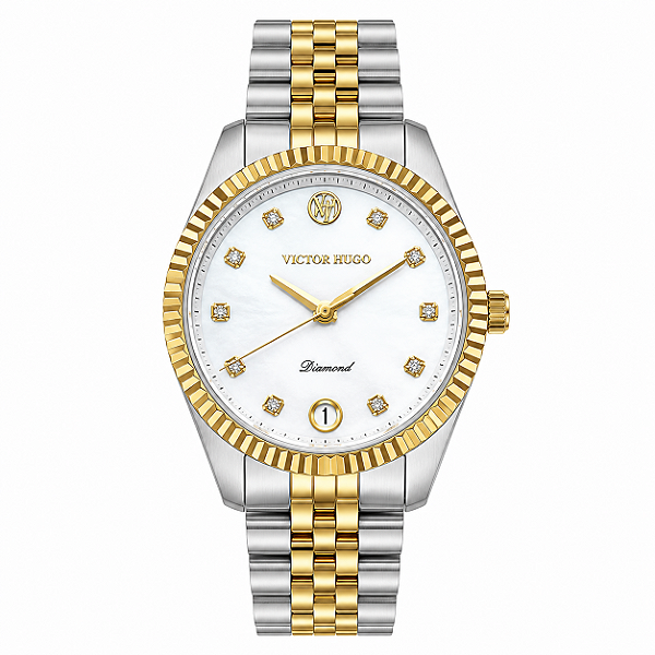 Relógio Victor Hugo Diamond Sapphire Crystal VFTSS1003 B1SK