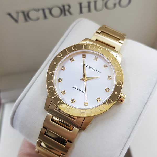 Relógio Victor Hugo Diamond Sapphire Crystal VFGSS0001 S1KX