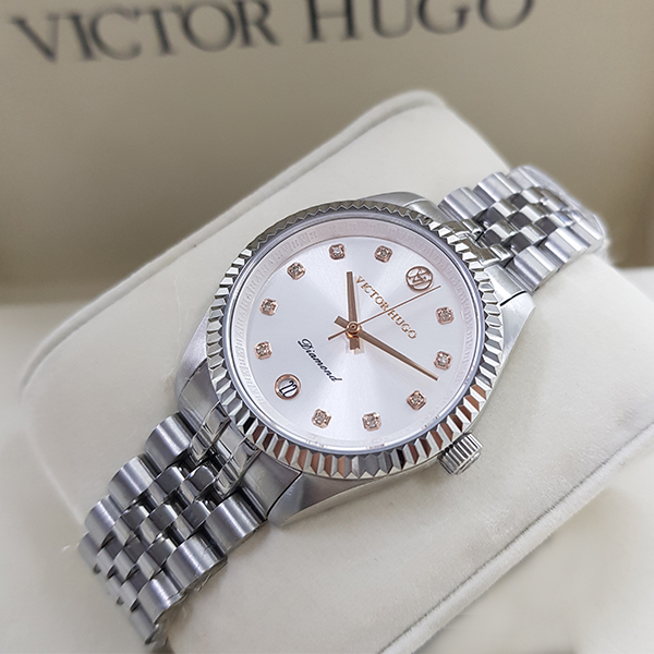 Relógio Victor Hugo Diamond Sapphire Crystal VFBSS1002 S1SX