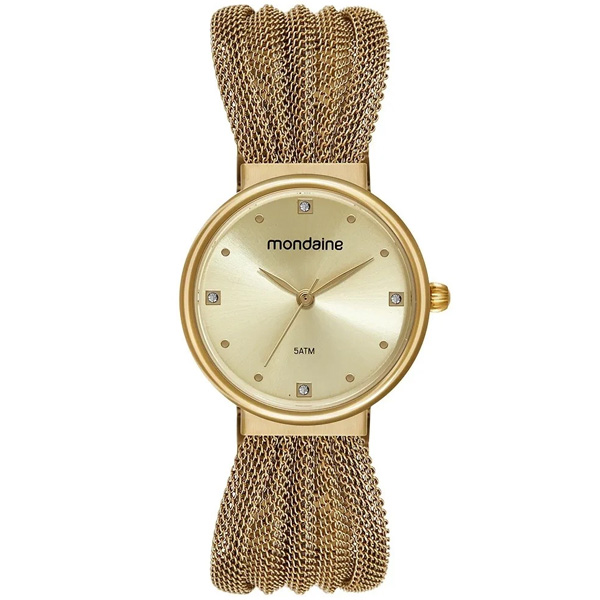 Relógio Mondaine Feminino Dourado 32932lpmvde1