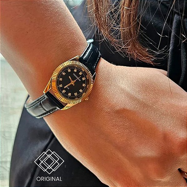 Relógio Mondaine Feminino Dourado 32960lpmvdh2