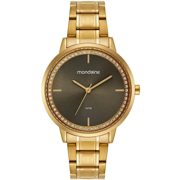 Kit Relógio Mondaine Feminino Dourado 32962lpmkde2k1