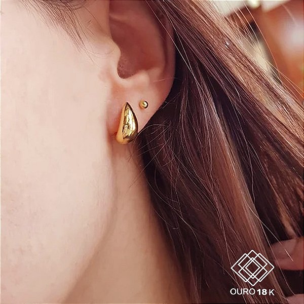 Brinco Gota Bold Ouro 18k