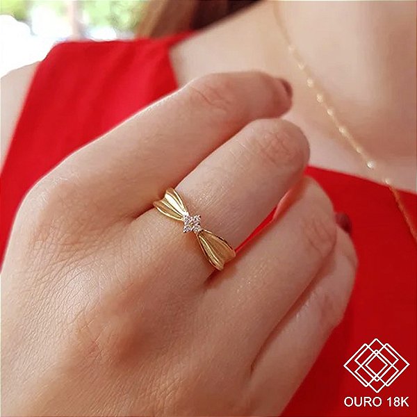 Anel Fosco Topázio Ouro 18k