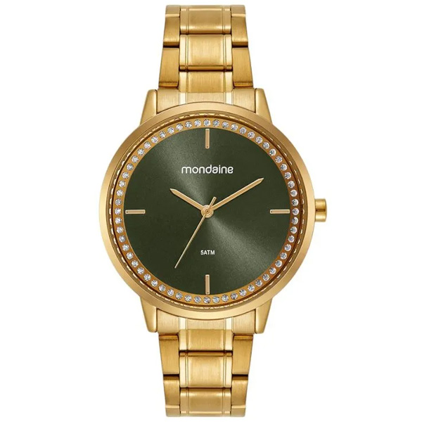 Kit Relógio Feminino Dourado Mondaine 32962lpmkde3k1