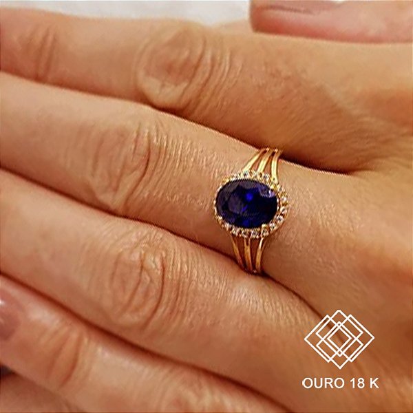 Anel Formatura Feminino Ciências da Computação Ouro 18k - Sem emblema