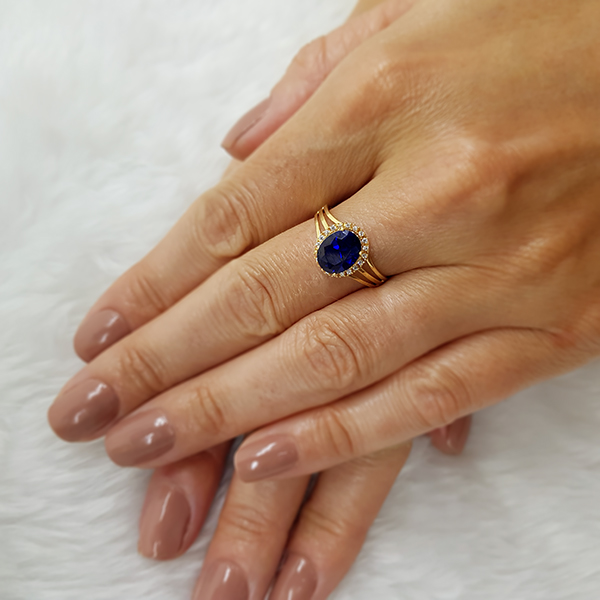 Anel Formatura Feminino Gestão Financeira Ouro 18k - Sem emblema