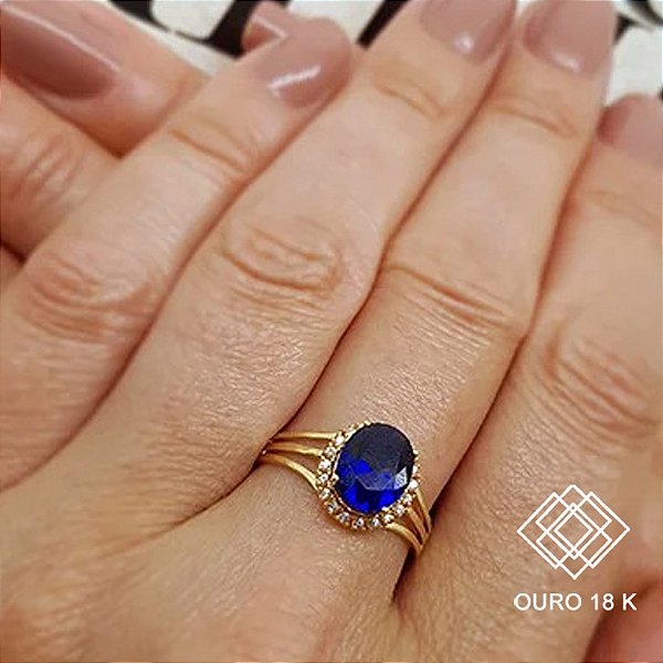 Anel Formatura Feminino Pedagogia Ouro 18k - Sem emblema