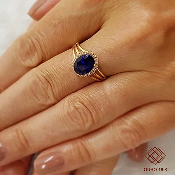 Anel Formatura Feminino Recursos Humanos Ouro 18k - Sem emblema